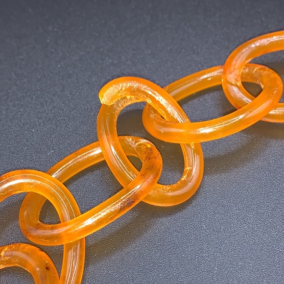 CELLULOID Apple Juice Link Necklace, 34” - Picture 3 of 3